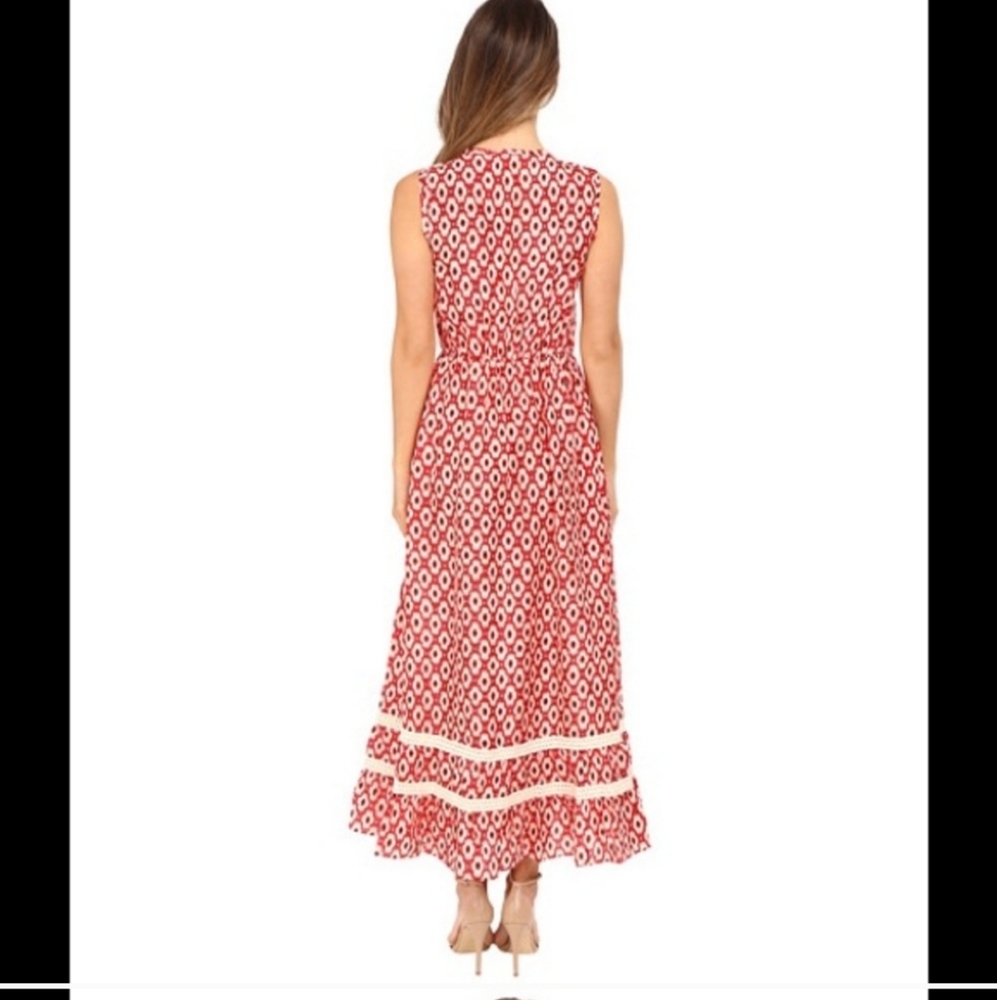 KATE SPADE 100% silk poppy print maxi dress - Picture 2 of 6